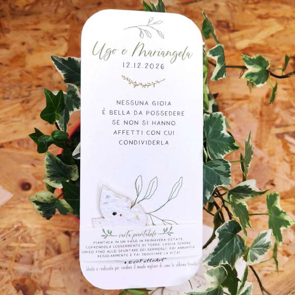 segnalibro personalizzato matrimonio